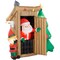 6.5' Gemmy Airblown Animated Inflatable Santa Outhouse Deluxe 85538